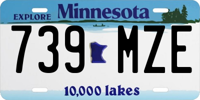 MN license plate 739MZE