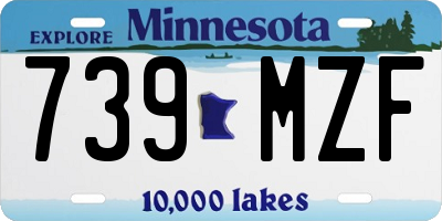 MN license plate 739MZF