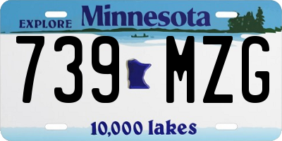 MN license plate 739MZG