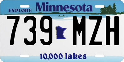 MN license plate 739MZH