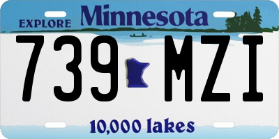 MN license plate 739MZI