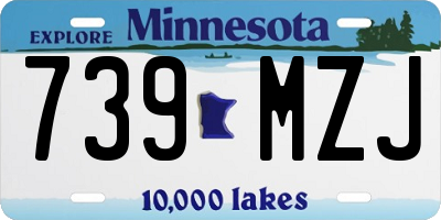 MN license plate 739MZJ