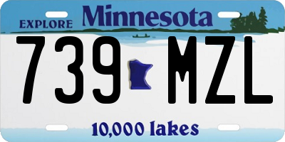 MN license plate 739MZL