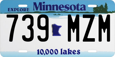 MN license plate 739MZM