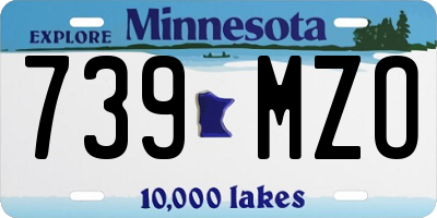 MN license plate 739MZO