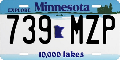 MN license plate 739MZP