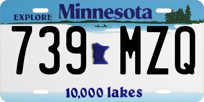 MN license plate 739MZQ