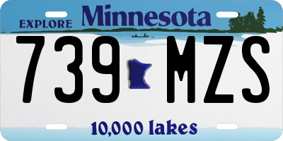 MN license plate 739MZS