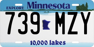 MN license plate 739MZY