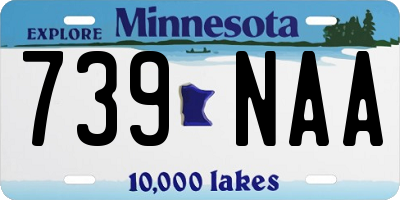 MN license plate 739NAA