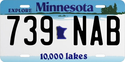 MN license plate 739NAB