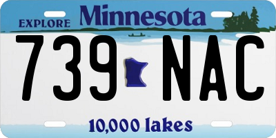 MN license plate 739NAC