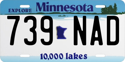 MN license plate 739NAD