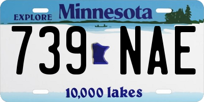 MN license plate 739NAE