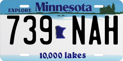 MN license plate 739NAH