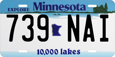 MN license plate 739NAI