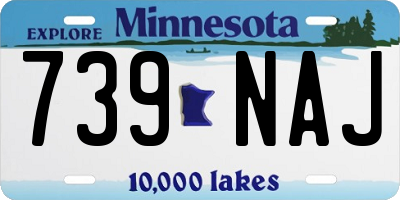 MN license plate 739NAJ