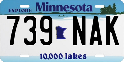 MN license plate 739NAK