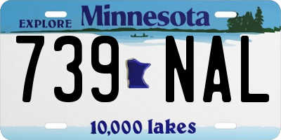 MN license plate 739NAL