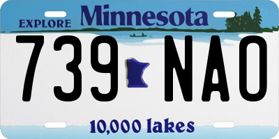 MN license plate 739NAO