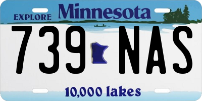 MN license plate 739NAS