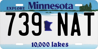 MN license plate 739NAT