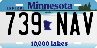 MN license plate 739NAV