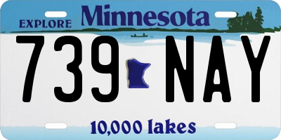 MN license plate 739NAY