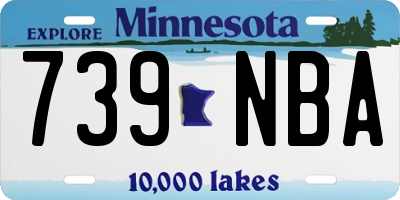 MN license plate 739NBA