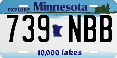 MN license plate 739NBB