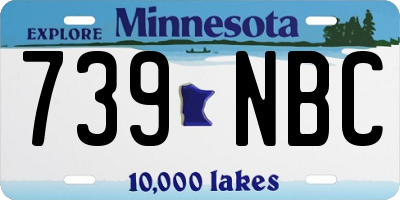 MN license plate 739NBC
