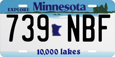 MN license plate 739NBF