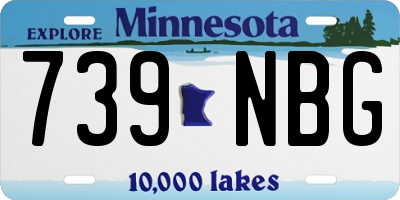 MN license plate 739NBG