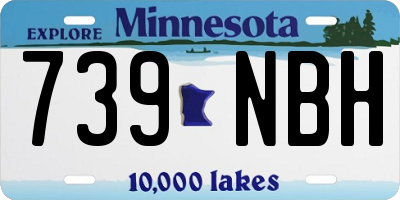 MN license plate 739NBH