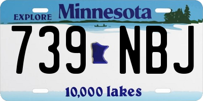 MN license plate 739NBJ