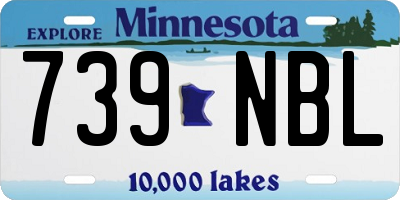 MN license plate 739NBL