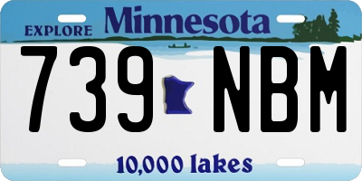 MN license plate 739NBM
