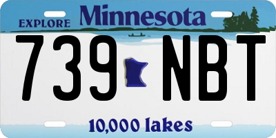 MN license plate 739NBT