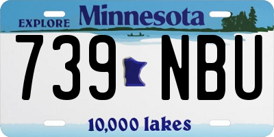 MN license plate 739NBU