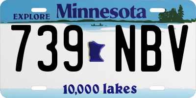 MN license plate 739NBV