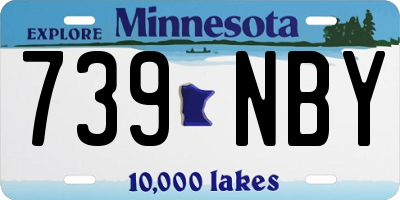 MN license plate 739NBY