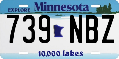 MN license plate 739NBZ
