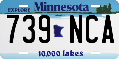 MN license plate 739NCA