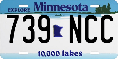 MN license plate 739NCC