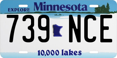 MN license plate 739NCE