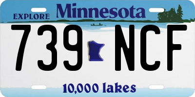 MN license plate 739NCF