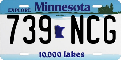 MN license plate 739NCG