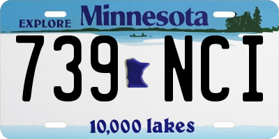 MN license plate 739NCI