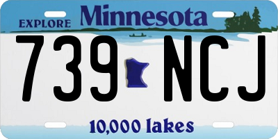 MN license plate 739NCJ