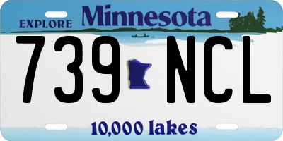 MN license plate 739NCL